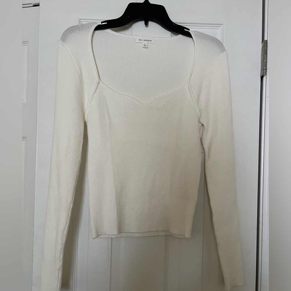 White Long Sleeve Top